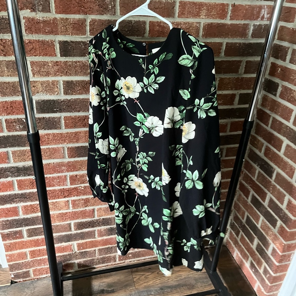 H&M shirt oversized dress with beautiful florals-lightly used.